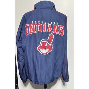 Vintage Cleveland Indians Carl Banks G-III G3 wahoo Big Logo Jacket Mens Medium